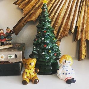 Vintage Avon Merry Christmas Tree Hostess Set